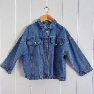 Oversized, Baggy Unisex Denim Jacket — Kids Size 5